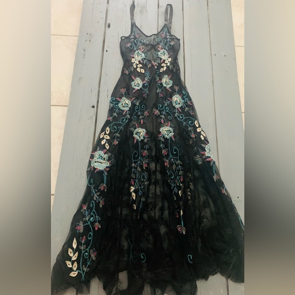 👗RARE Free People Black Sheer Maxi Dress-NWOT! - Picture 3 of 12